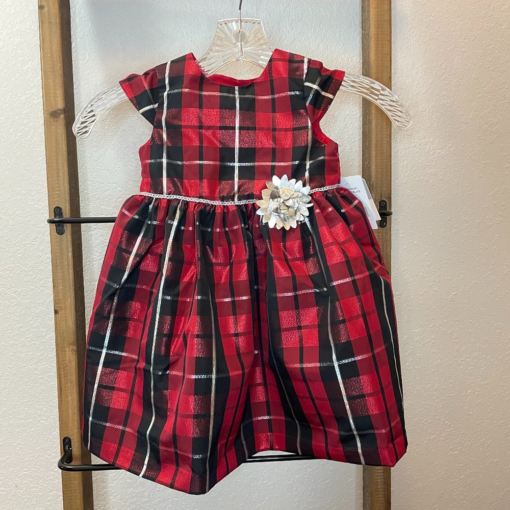 Pastourelle by Pippa & Julie Metallic Plaid Dress
